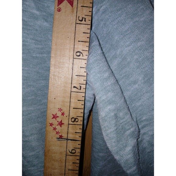 Jane And Delancy Top Women Size Medium Blue Metal Buttons Embellished Split Side - Picture 8 of 15